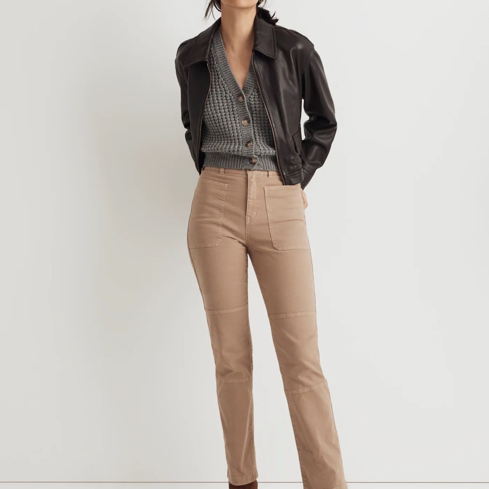 NWOT Madewell The '90s Straight Utility Pant in Garment-Dyed Canvas